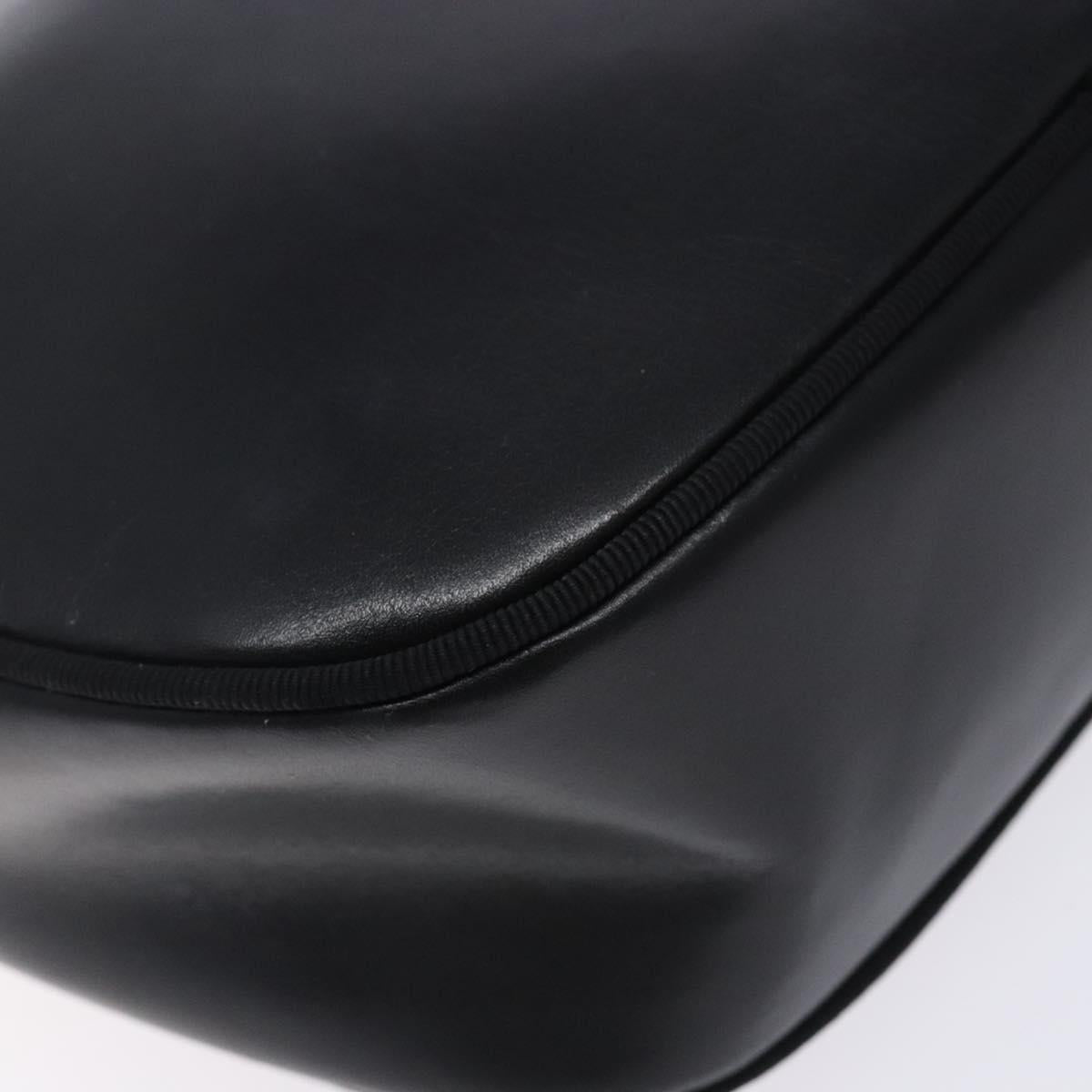 Salvatore Ferragamo Vala Shoulder Bag Leather Black Gold Auth BA4221