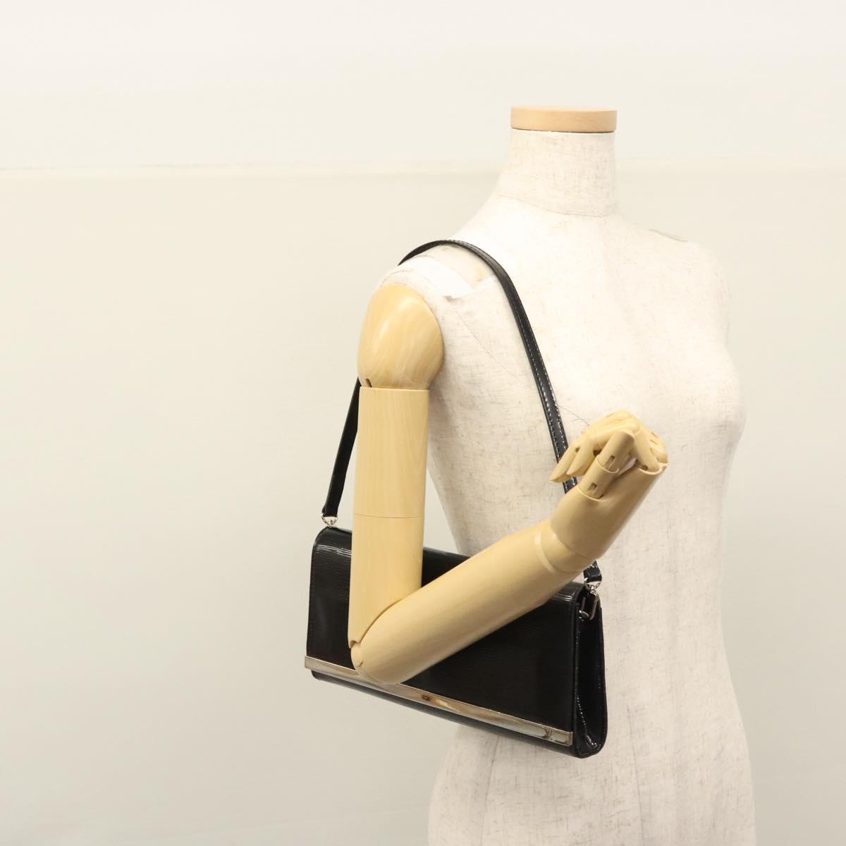 LOUIS VUITTON Electric Epi Pochette Sevigne Bag Black M4055N LV Auth BA423
