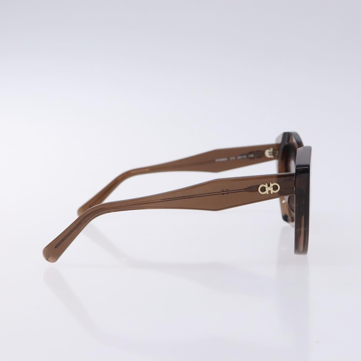 Salvatore Ferragamo Gancini Sunglasses plastic Brown Auth BA4245