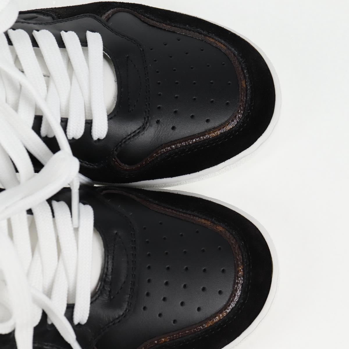 LOUIS VUITTON LV Stadium Sneakers Monogram Black 1ACUJ7 LV Auth BA4249M