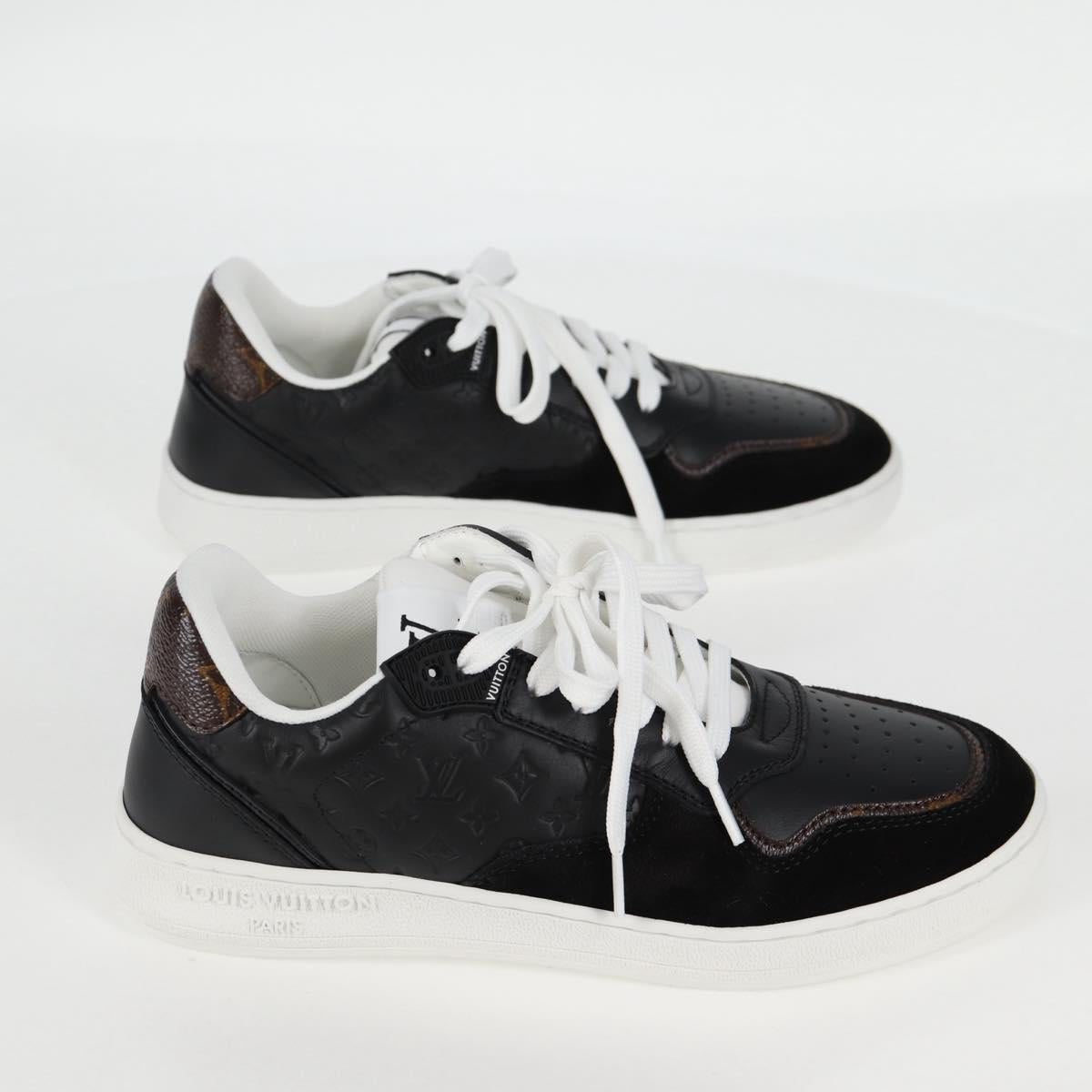 LOUIS VUITTON LV Stadium Sneakers Monogram Black 1ACUJ7 LV Auth BA4249M