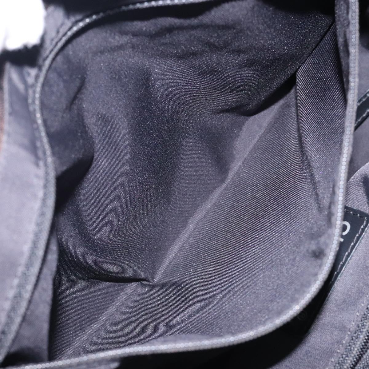 CHANEL New Travel Line Tote Bag Nylon Dark Brown Black CC Auth BA4258