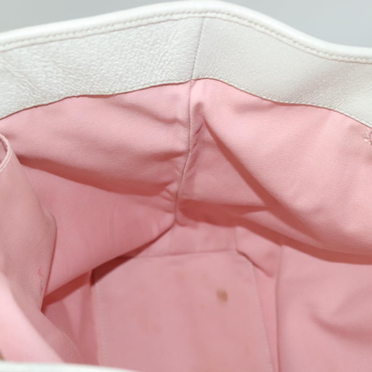 GUCCI GG Canvas Tote Bag Pink Gold 120836 Auth BA4263