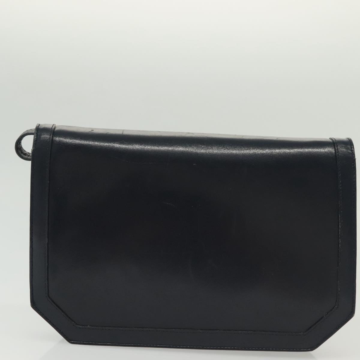 Salvatore Ferragamo Hand Bag Leather 2Set Beige Navy gold Auth BA4283