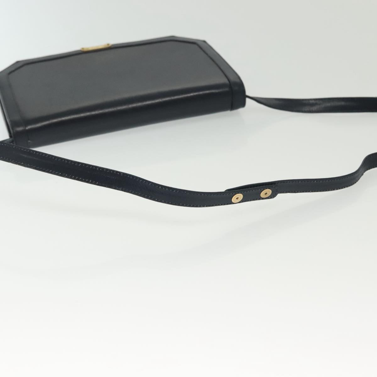 Salvatore Ferragamo Hand Bag Leather 2Set Beige Navy gold Auth BA4283