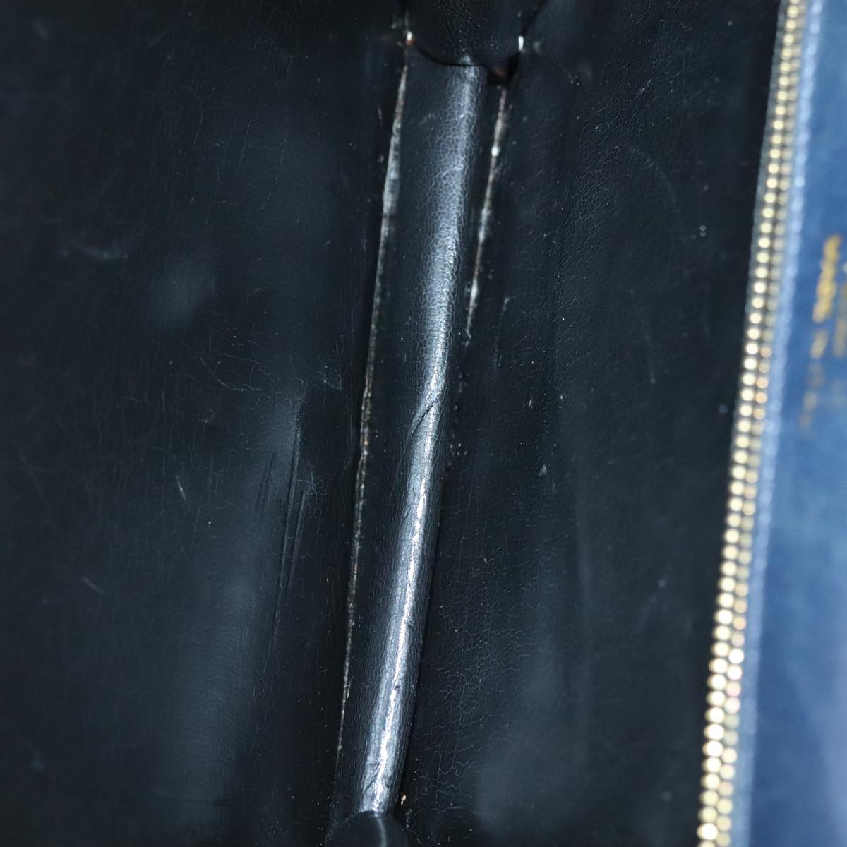 Salvatore Ferragamo Hand Bag Leather 2Set Beige Navy gold Auth BA4283