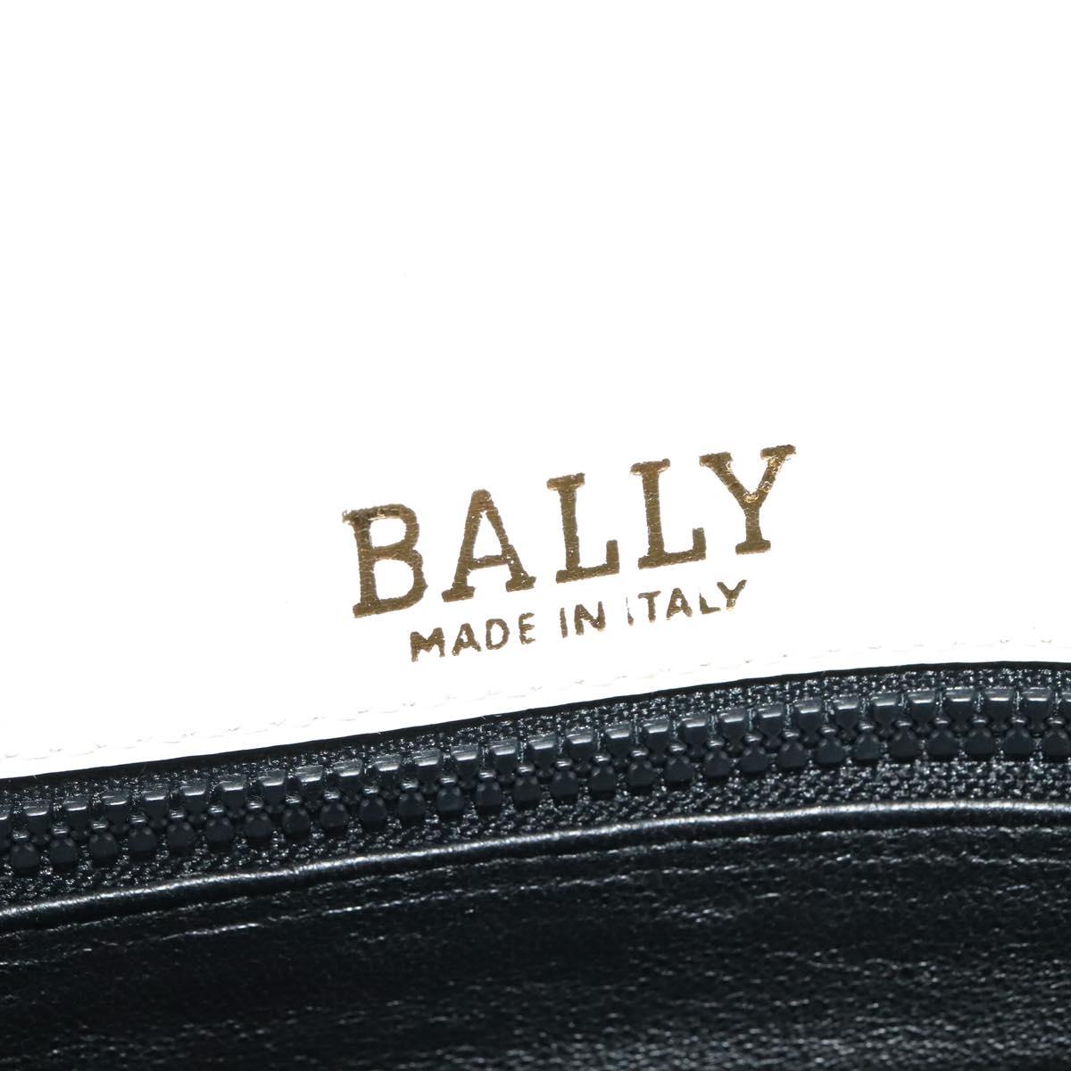 BALLY Shoulder Bag Canvas Beige Gold Auth BA4285
