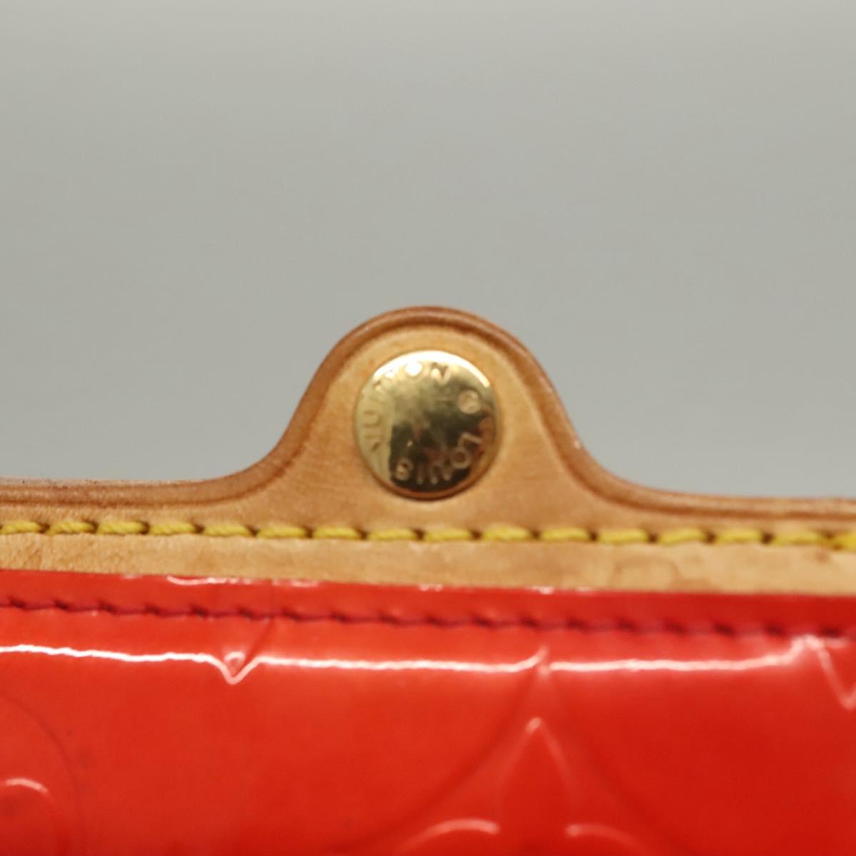 LOUIS VUITTON Monogram Vernis Stanton Tote Bag Red M91078 LV Auth BA4291