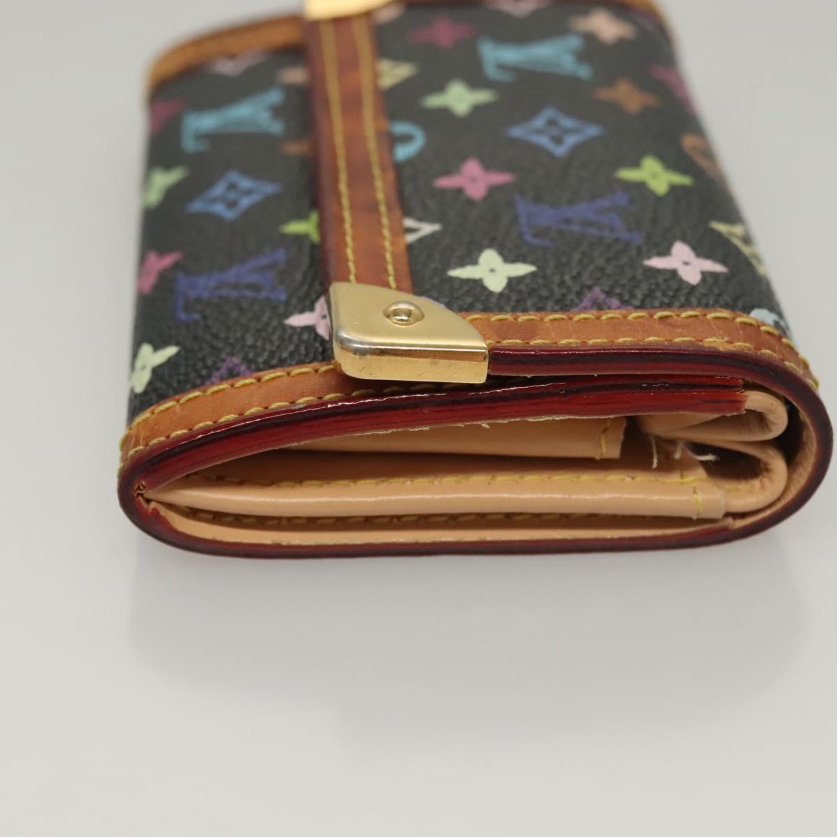 LOUIS VUITTON Monogram Multicolor Porte Monnaie Plat Purse M92656 LV Auth BA4299