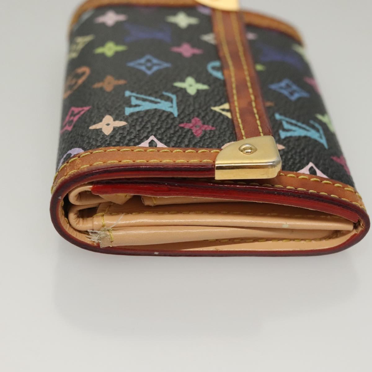 LOUIS VUITTON Monogram Multicolor Porte Monnaie Plat Purse M92656 LV Auth BA4299