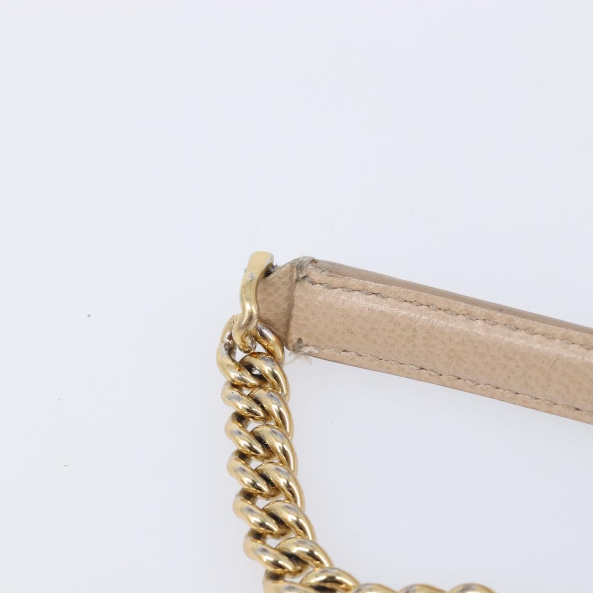 Salvatore Ferragamo Vala Hand Bag Leather 2way Beige Gold Auth BA4303
