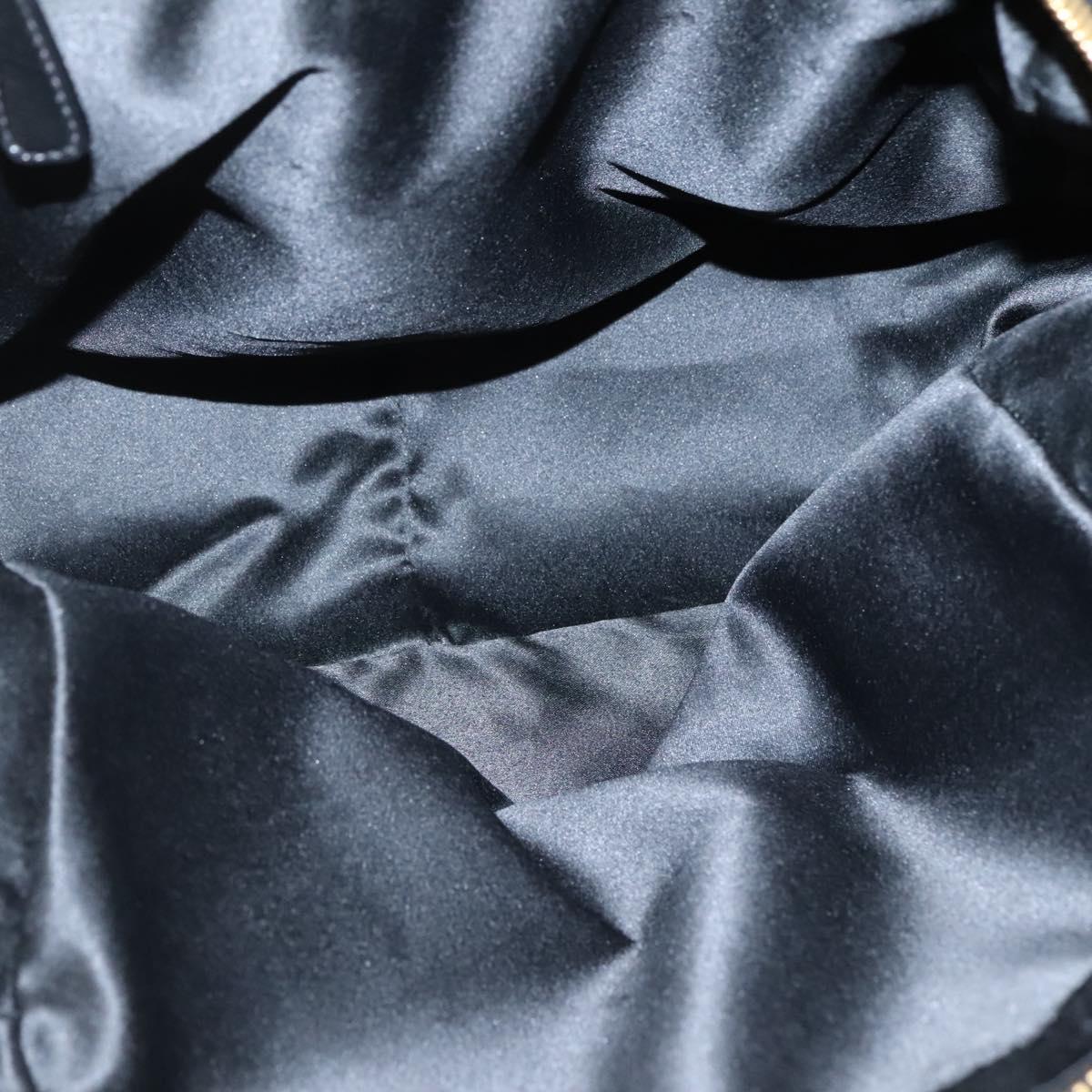 Miu Miu Hand Bag Patent leather 2way Black Gold Auth BA4312