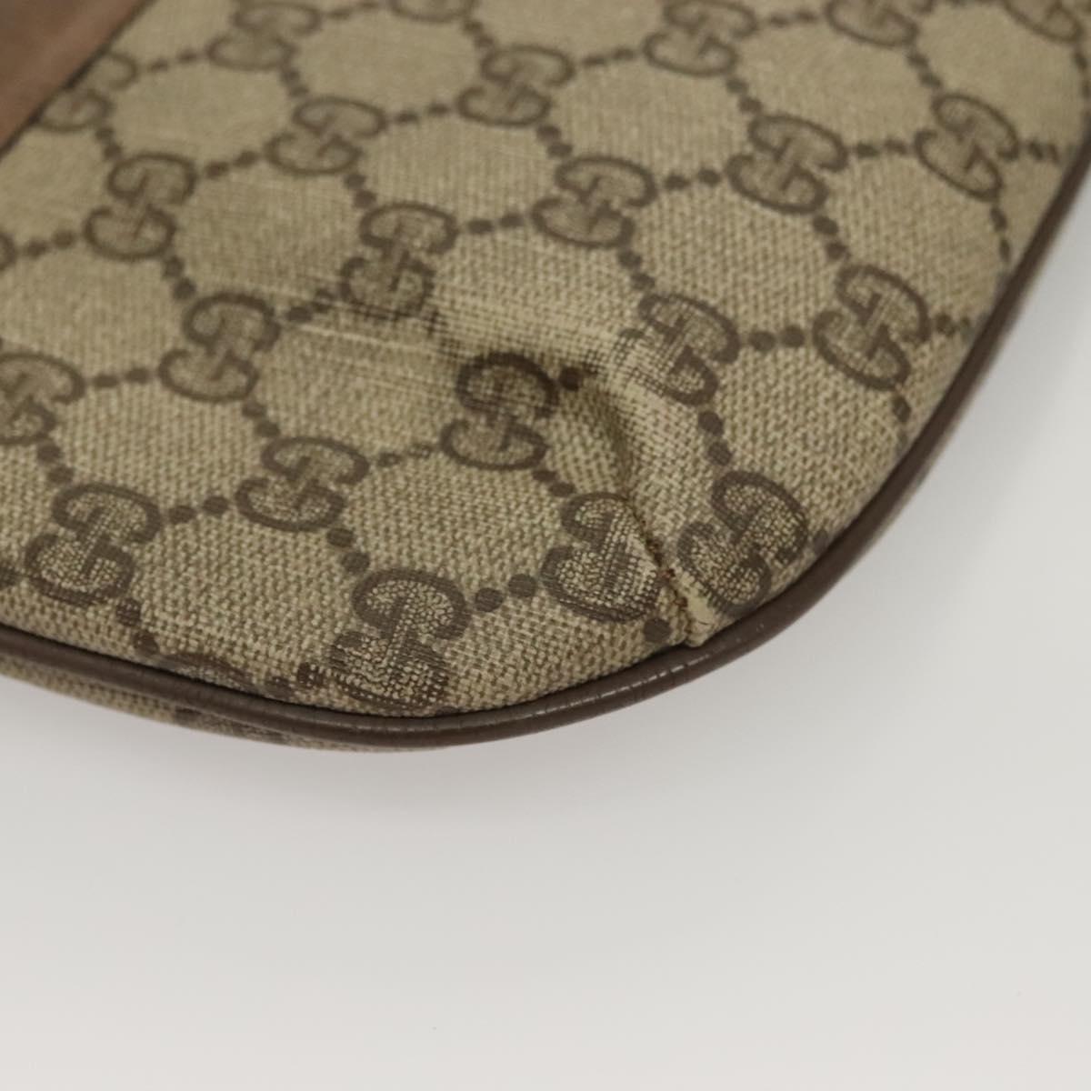 GUCCI GG Supreme Shoulder Bag PVC Beige Gold 904 02 020 Auth BA4350