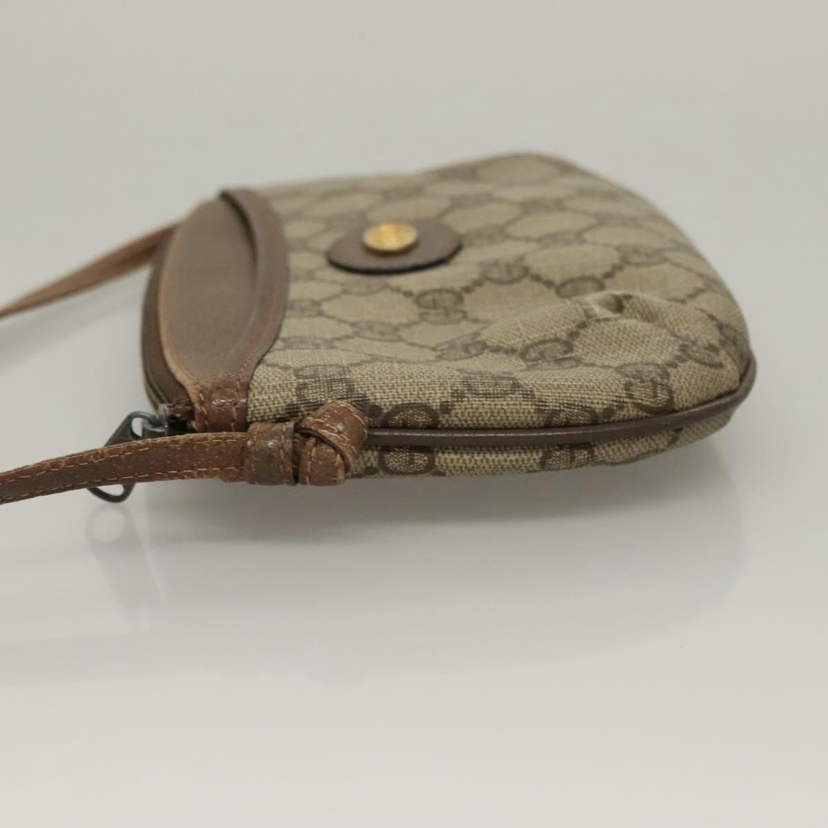 GUCCI GG Supreme Shoulder Bag PVC Beige Gold 904 02 020 Auth BA4350