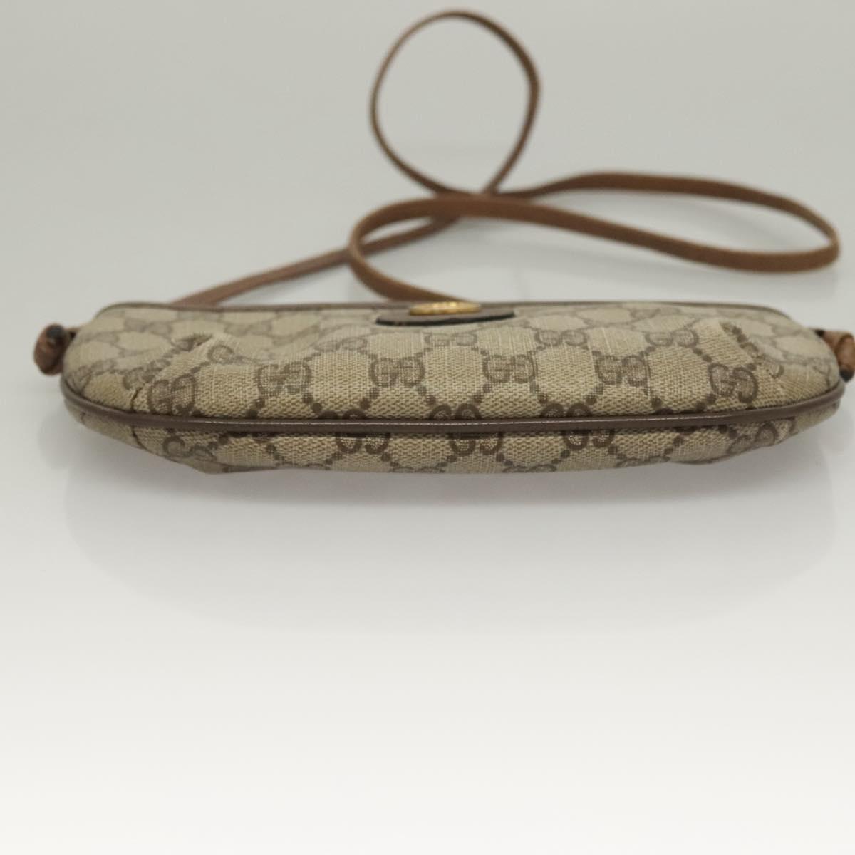 GUCCI GG Supreme Shoulder Bag PVC Beige Gold 904 02 020 Auth BA4350