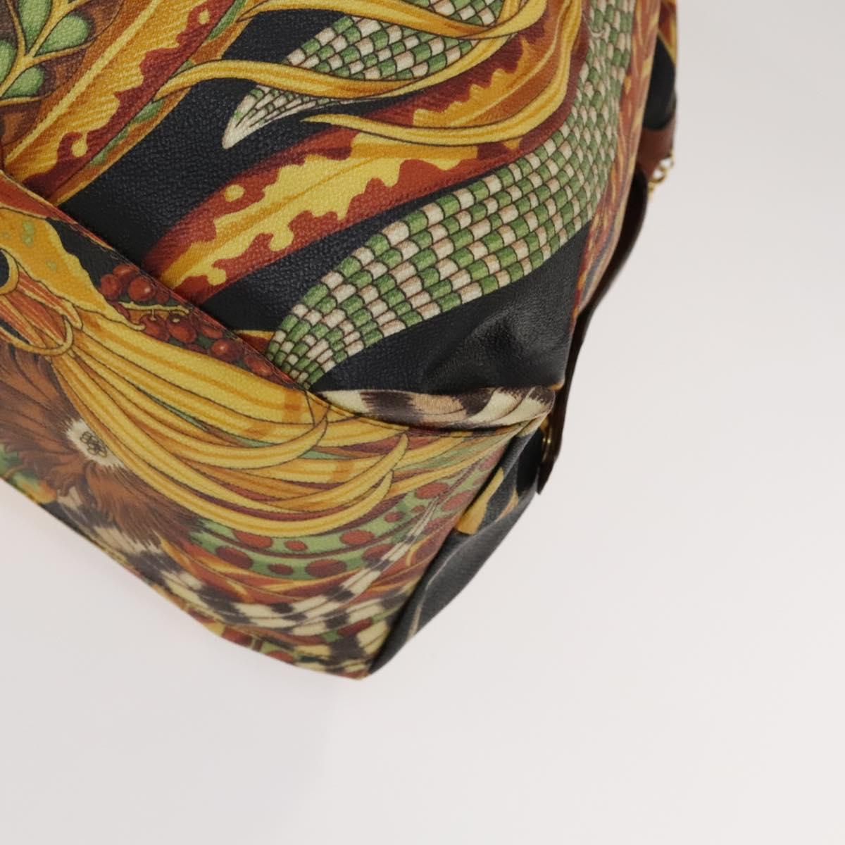 Salvatore Ferragamo Boston Bag PVC Canvas Multicolor Auth BA4352