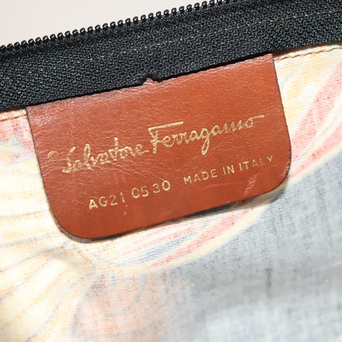 Salvatore Ferragamo Boston Bag PVC Canvas Multicolor Auth BA4352