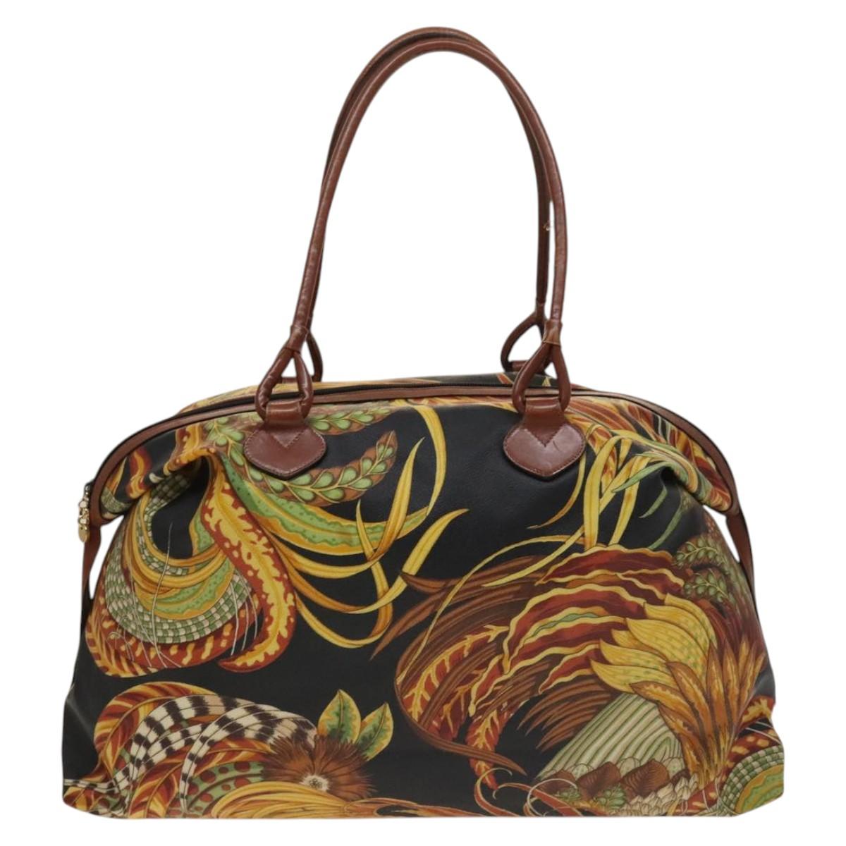 Salvatore Ferragamo Boston Bag PVC Canvas Multicolor Auth BA4352