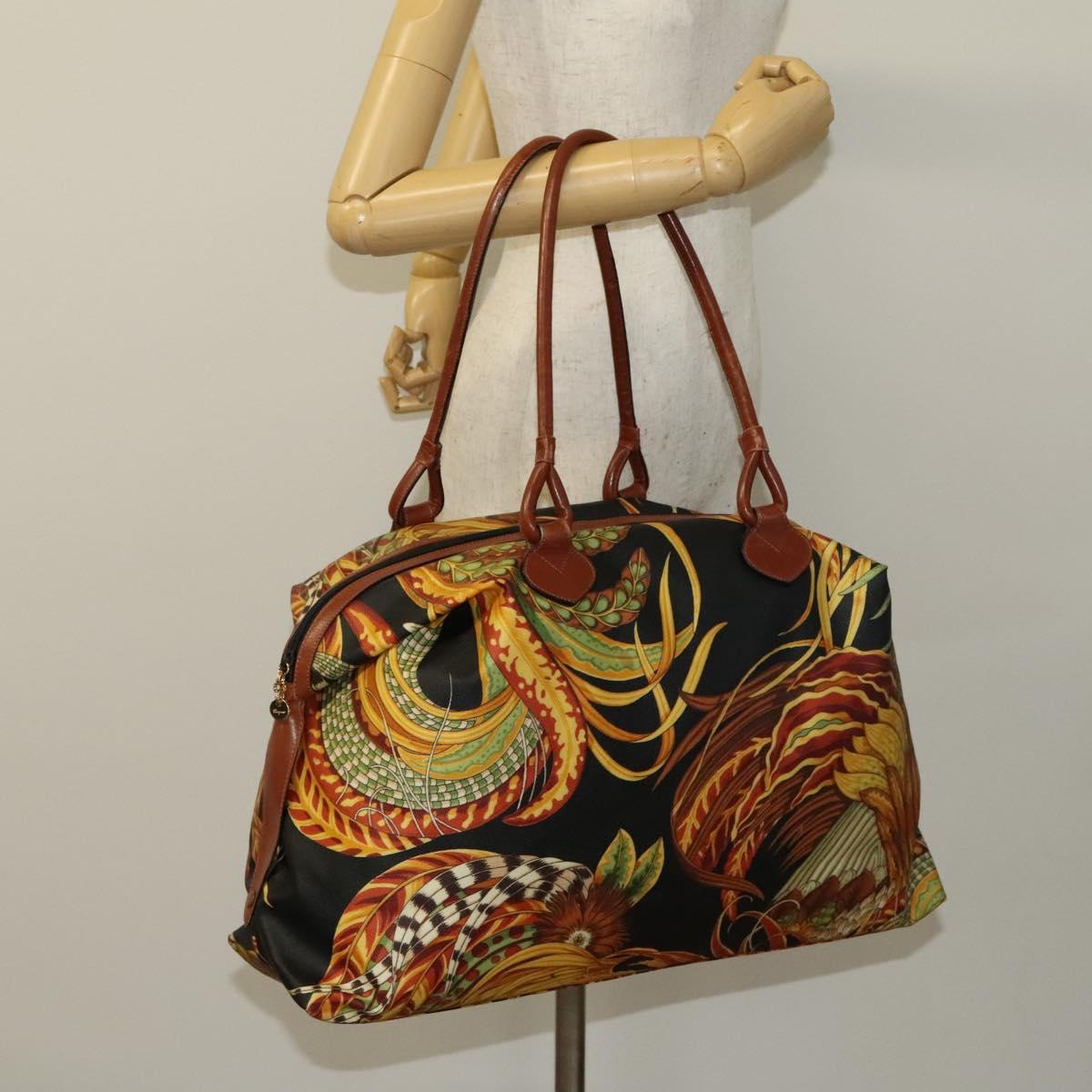 Salvatore Ferragamo Boston Bag PVC Canvas Multicolor Auth BA4352