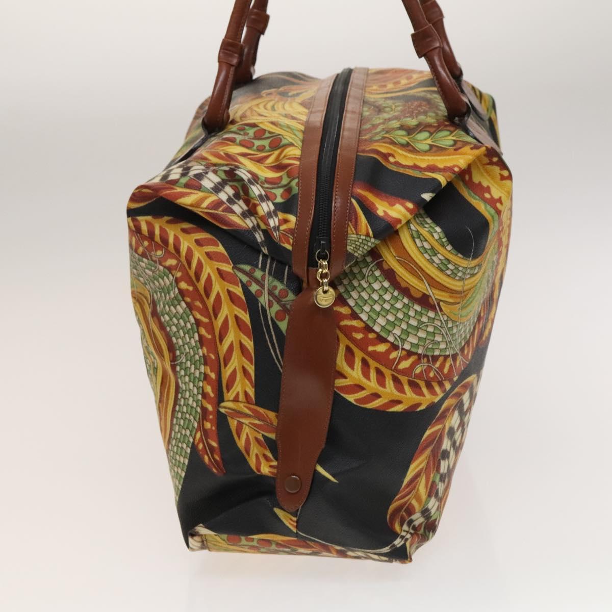 Salvatore Ferragamo Boston Bag PVC Canvas Multicolor Auth BA4352