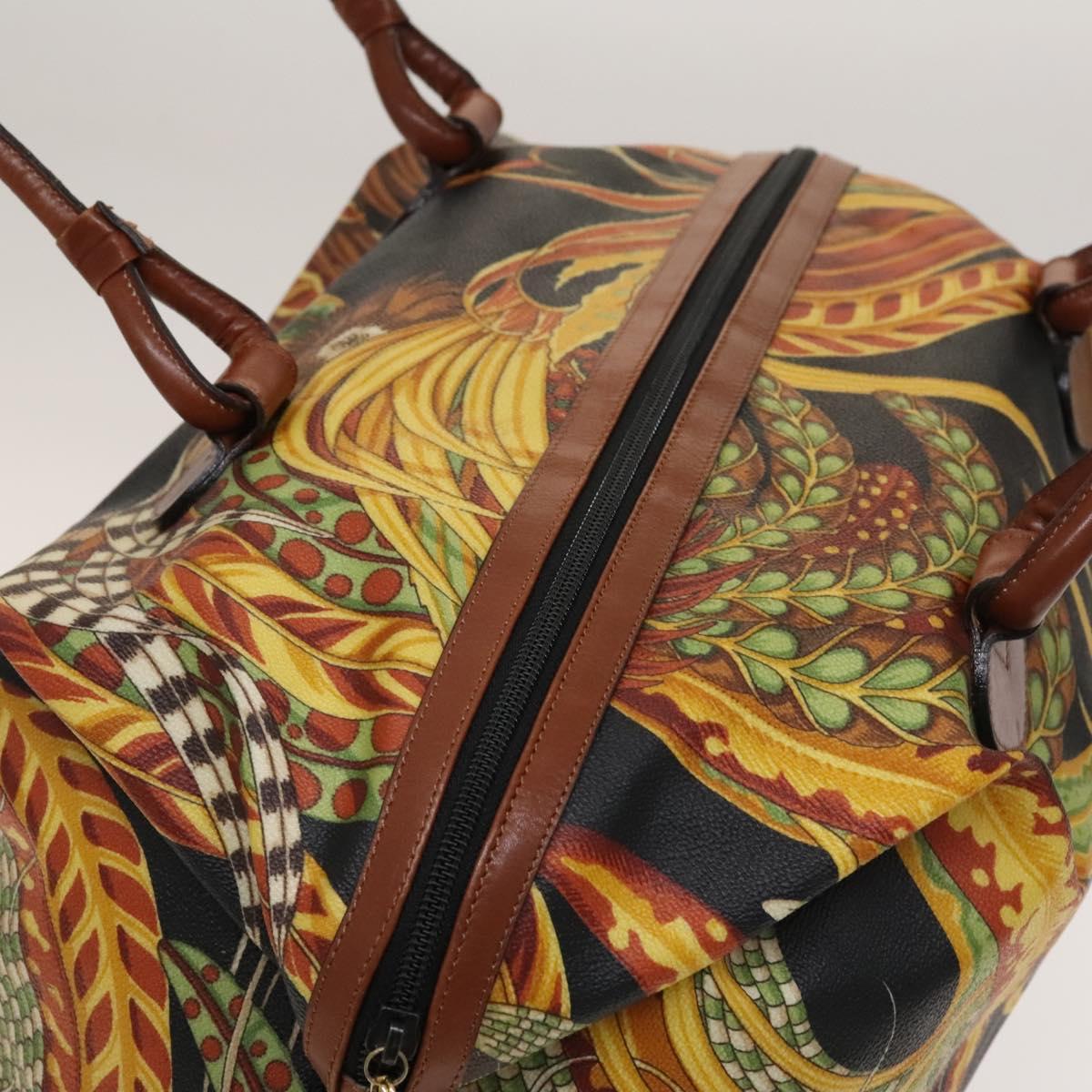 Salvatore Ferragamo Boston Bag PVC Canvas Multicolor Auth BA4352