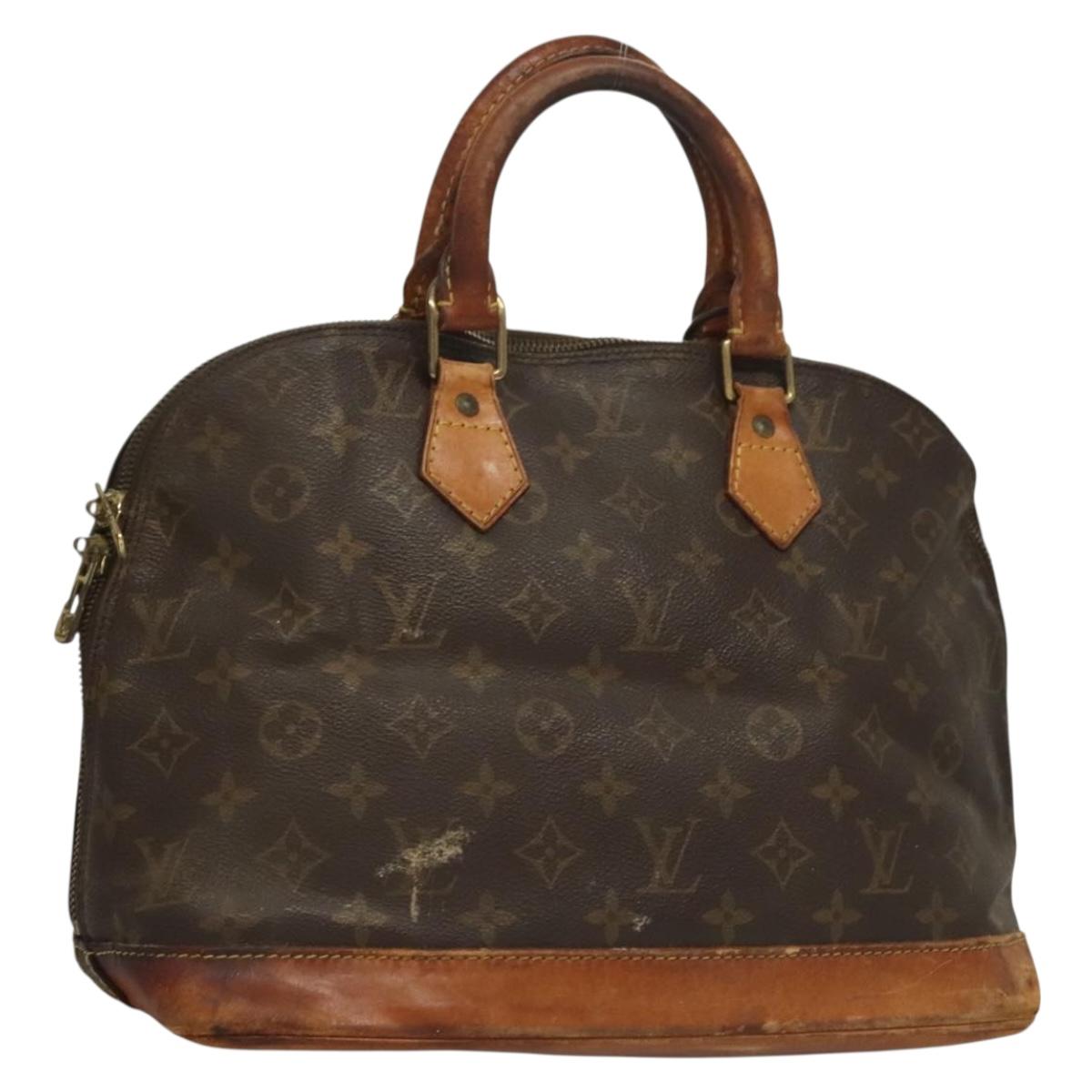 LOUIS VUITTON Monogram Alma Hand Bag M51130 LV Auth BA4365