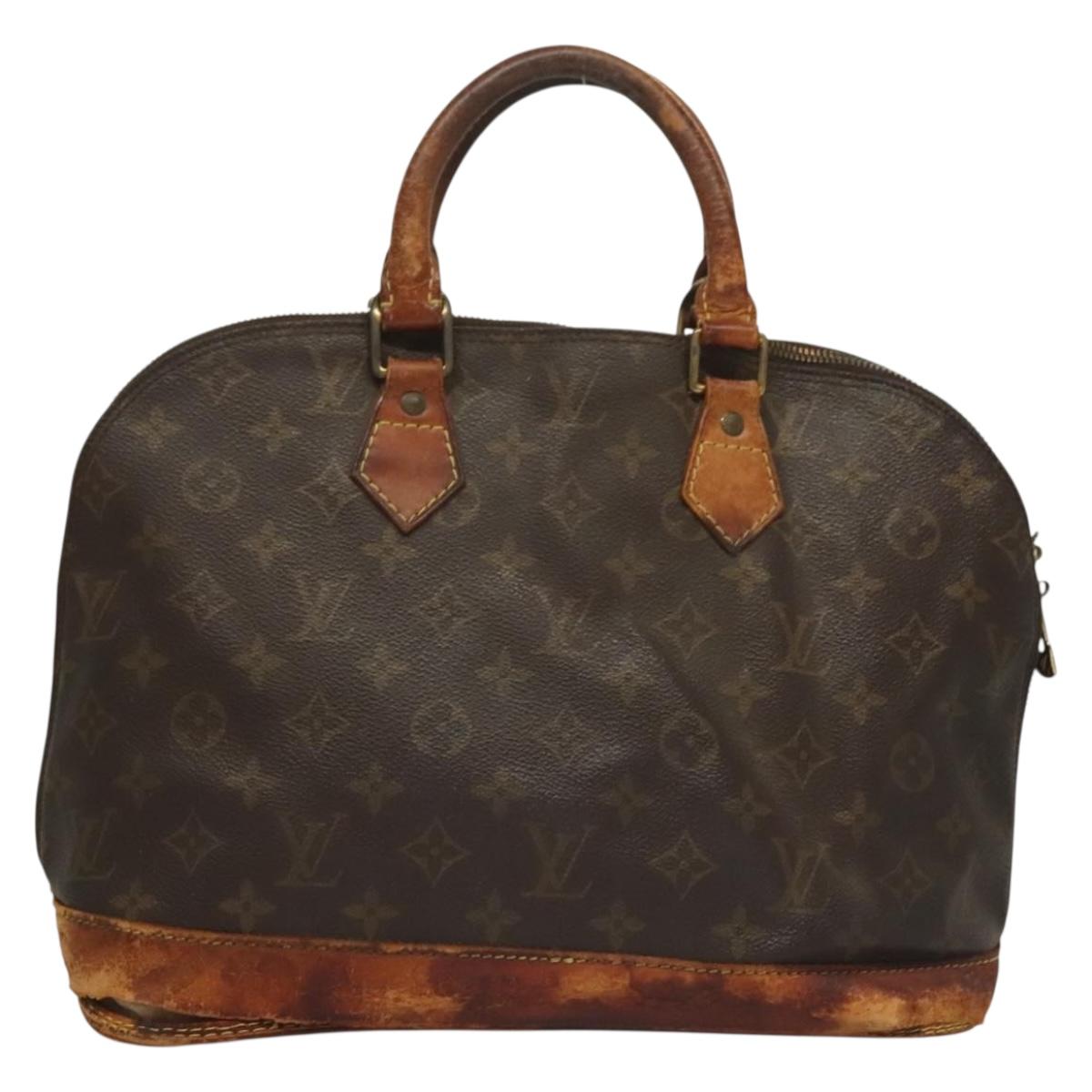 LOUIS VUITTON Monogram Alma Hand Bag M51130 LV Auth BA4365
