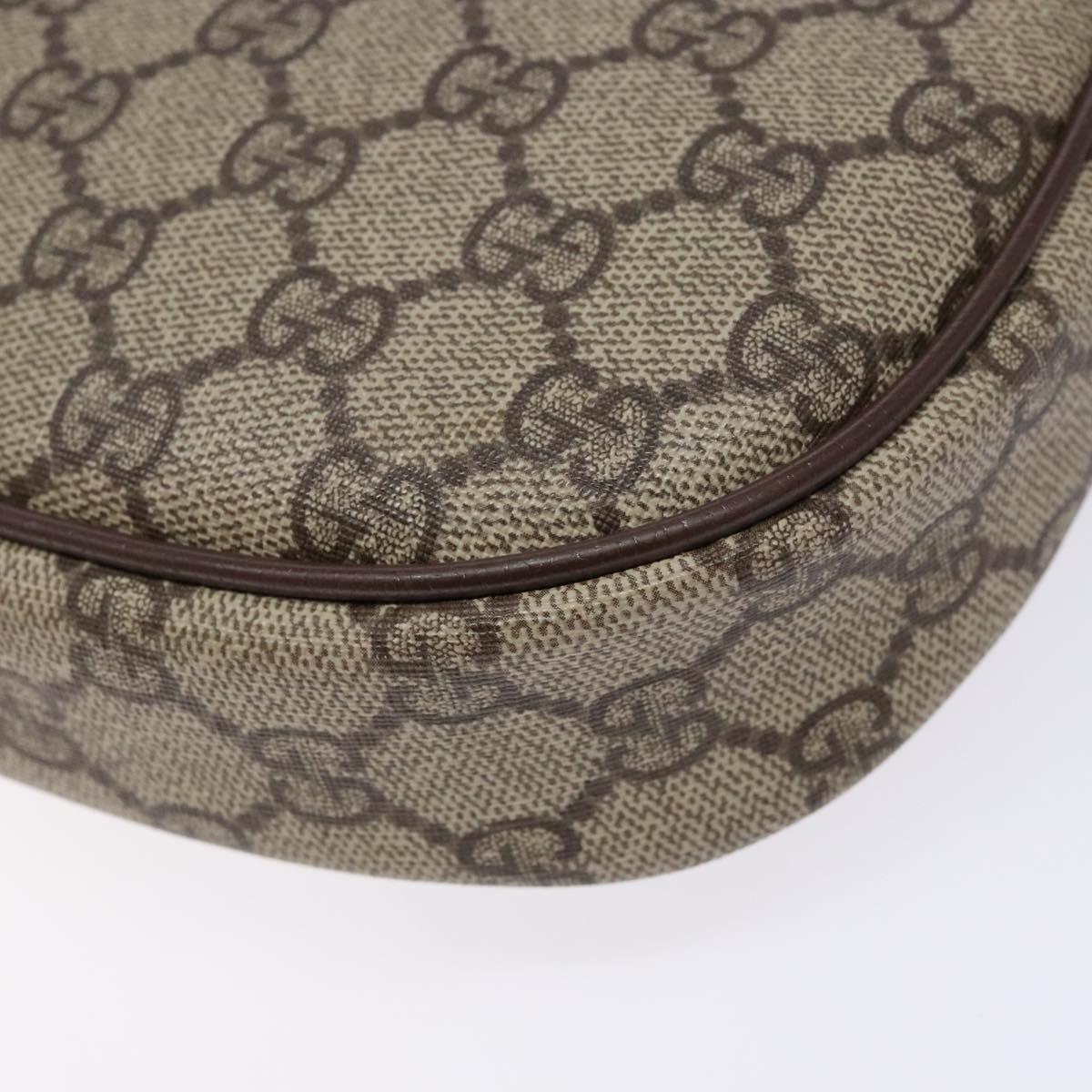 GUCCI GG Supreme Web Sherry Line Bag PVC Beige Gold 007 58 6112 Auth BA4386