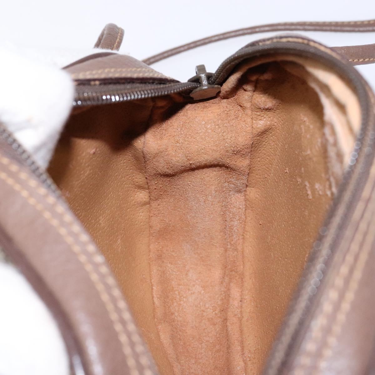 GUCCI GG Supreme Web Sherry Line Bag PVC Beige Gold 007 58 6112 Auth BA4386