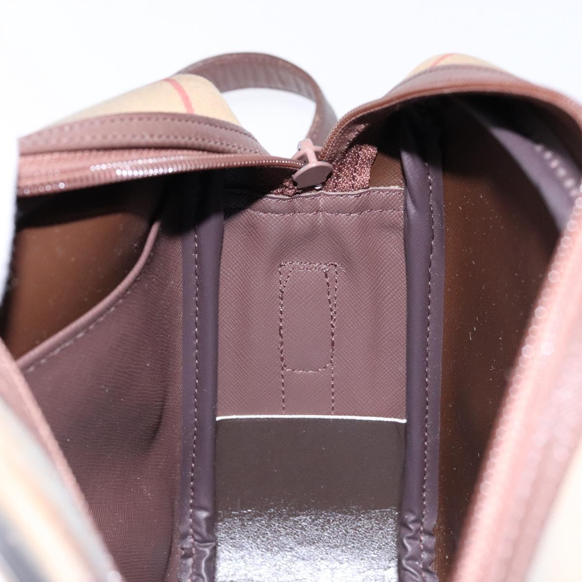 Burberrys Nova Check Shoulder Bag Canvas Khaki Gold Auth BA4398