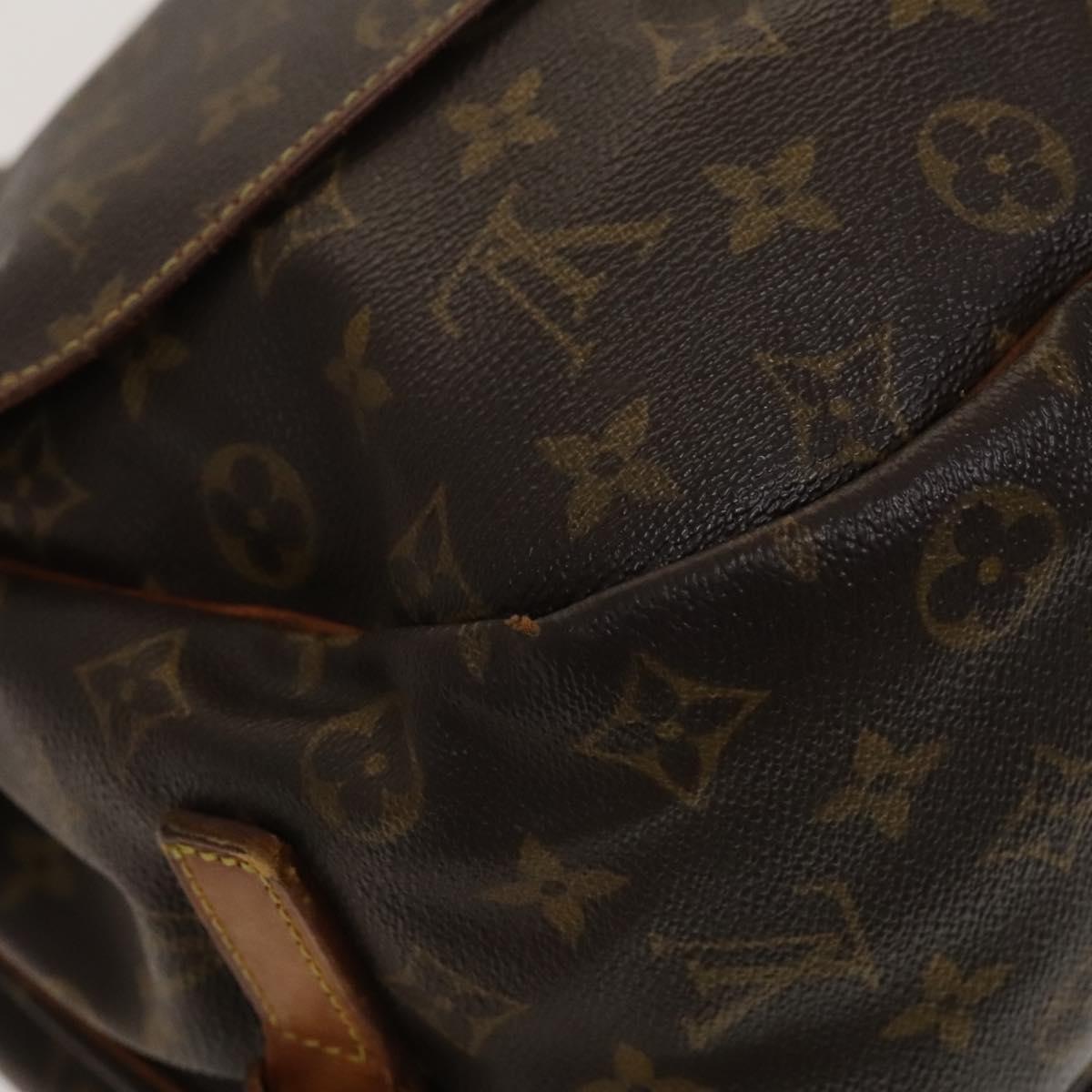 LOUIS VUITTON Monogram Saumur 35 Shoulder Bag M42254 LV Auth BA4403