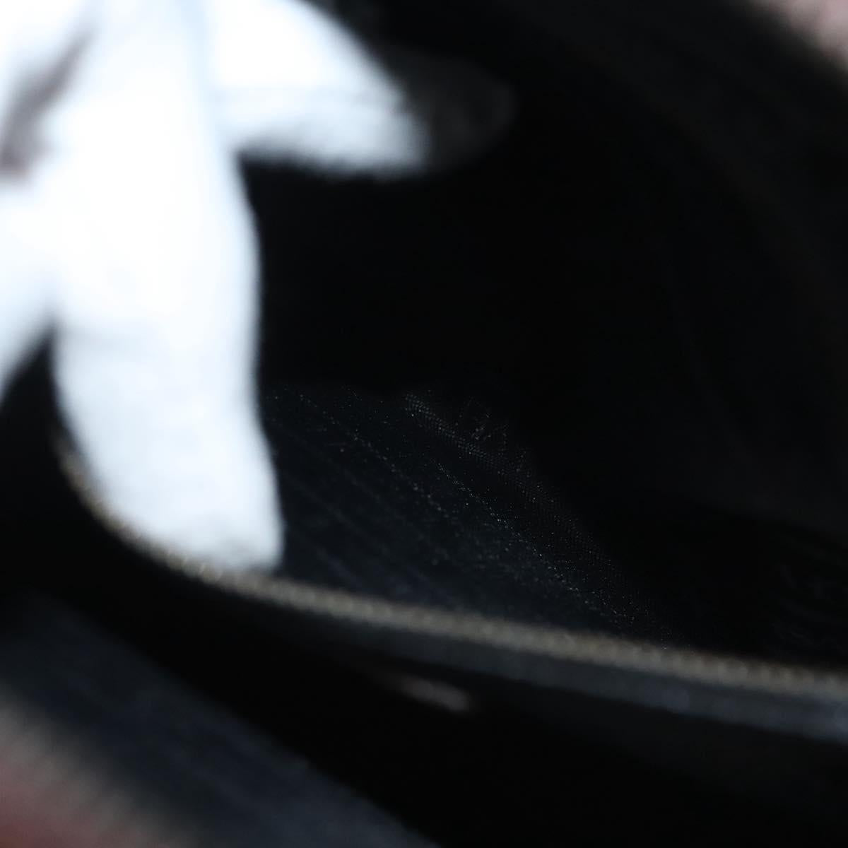 VERSACE Shoulder Bag Patent leather Black Gold Auth BA4407