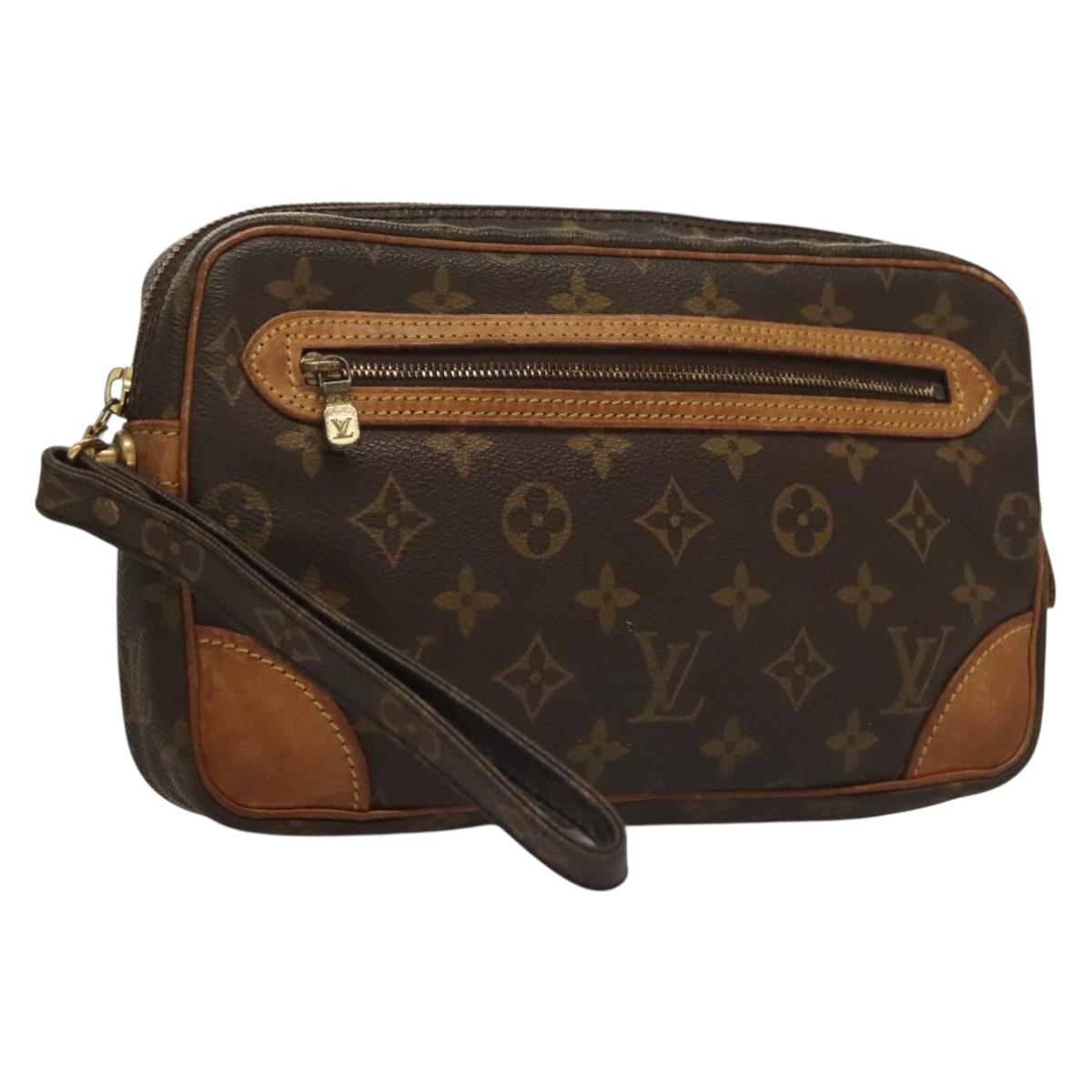 LOUIS VUITTON Monogram Marly Dragonne GM Clutch Bag M51825 LV Auth BA4417