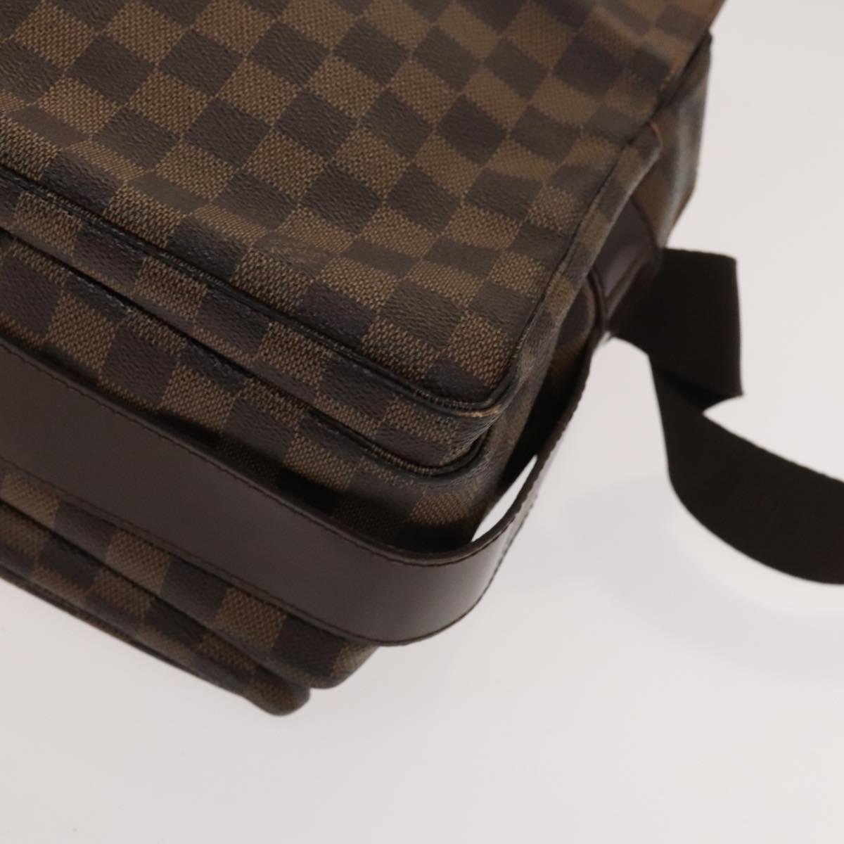 LOUIS VUITTON Damier Ebene Naviglio Shoulder Bag N45255 LV Auth BA4424