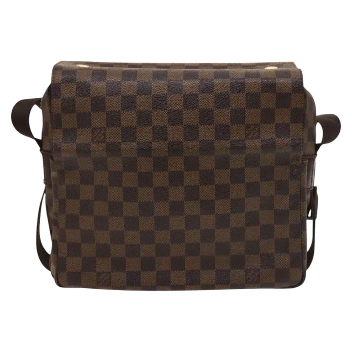 LOUIS VUITTON Damier Ebene Naviglio Shoulder Bag N45255 LV Auth BA4424