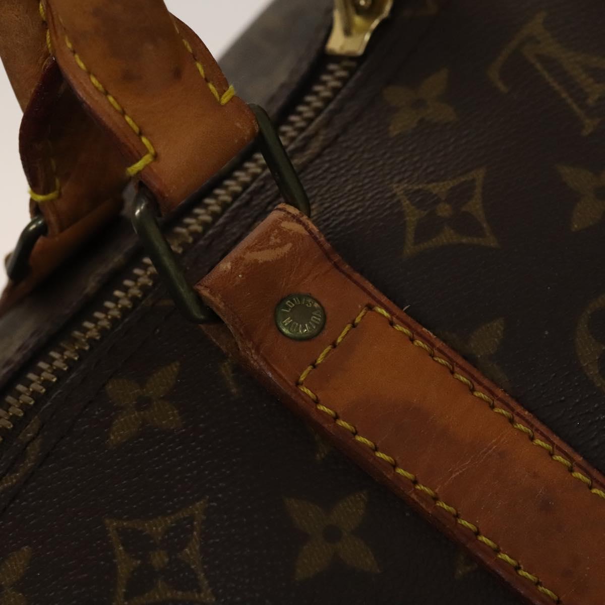 LOUIS VUITTON Monogram Keepall Bandouliere 60 Boston Bag M41412 LV Auth BA4435