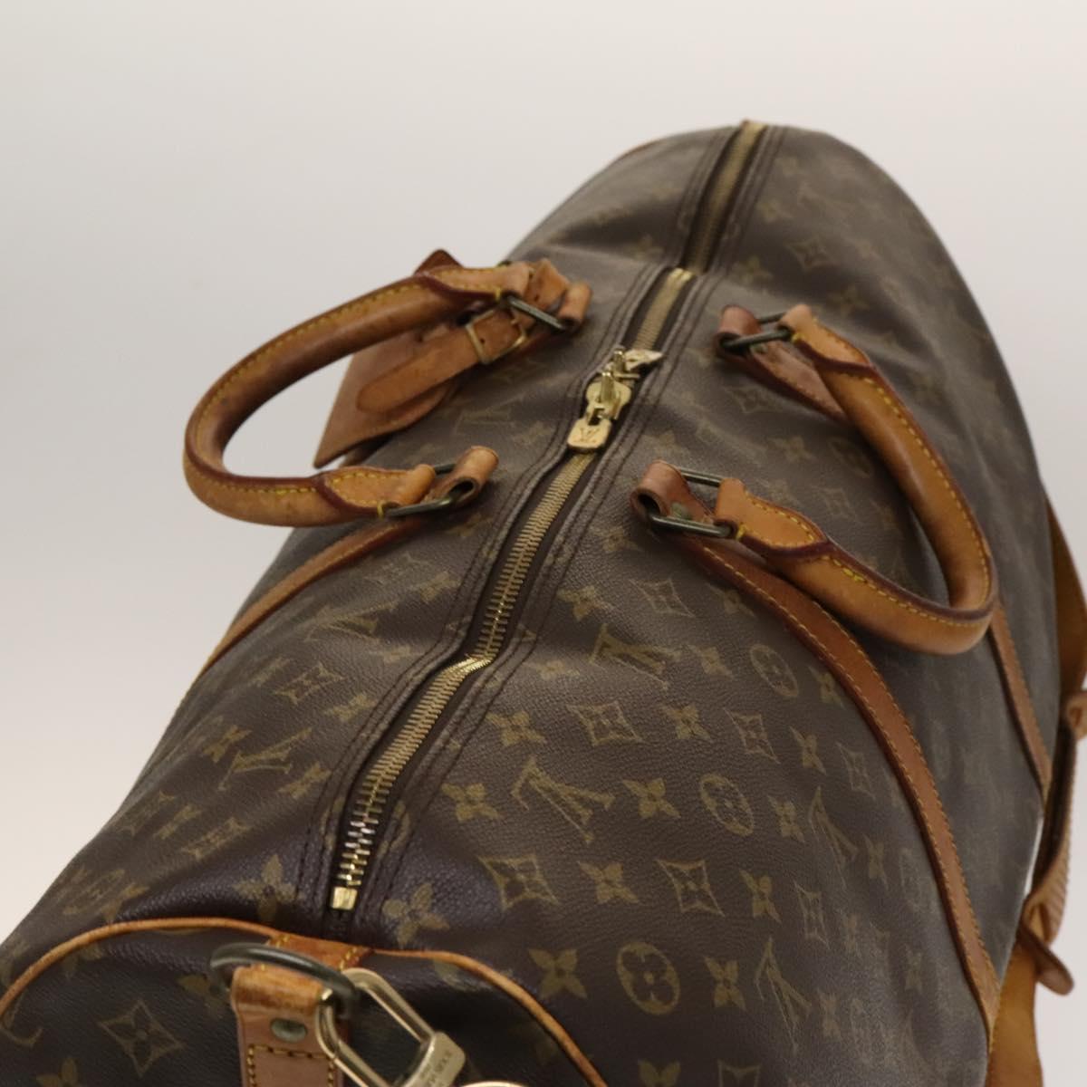 LOUIS VUITTON Monogram Keepall Bandouliere 60 Boston Bag M41412 LV Auth BA4435