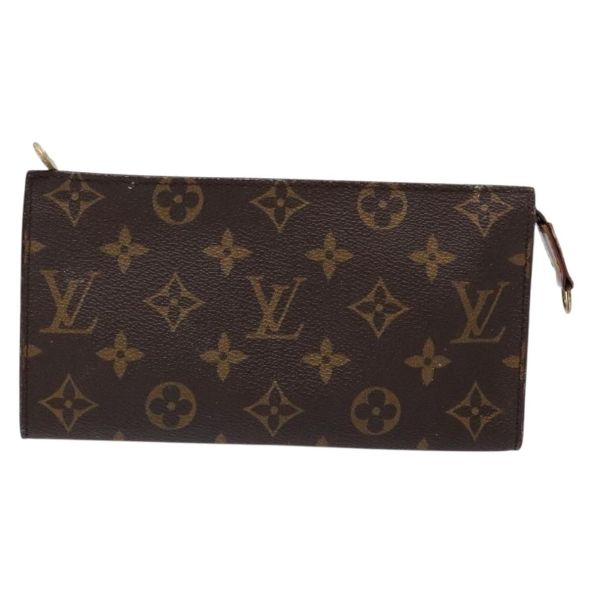 LOUIS VUITTON Monogram Bucket GM Accessory Pouch LV Auth BA4438