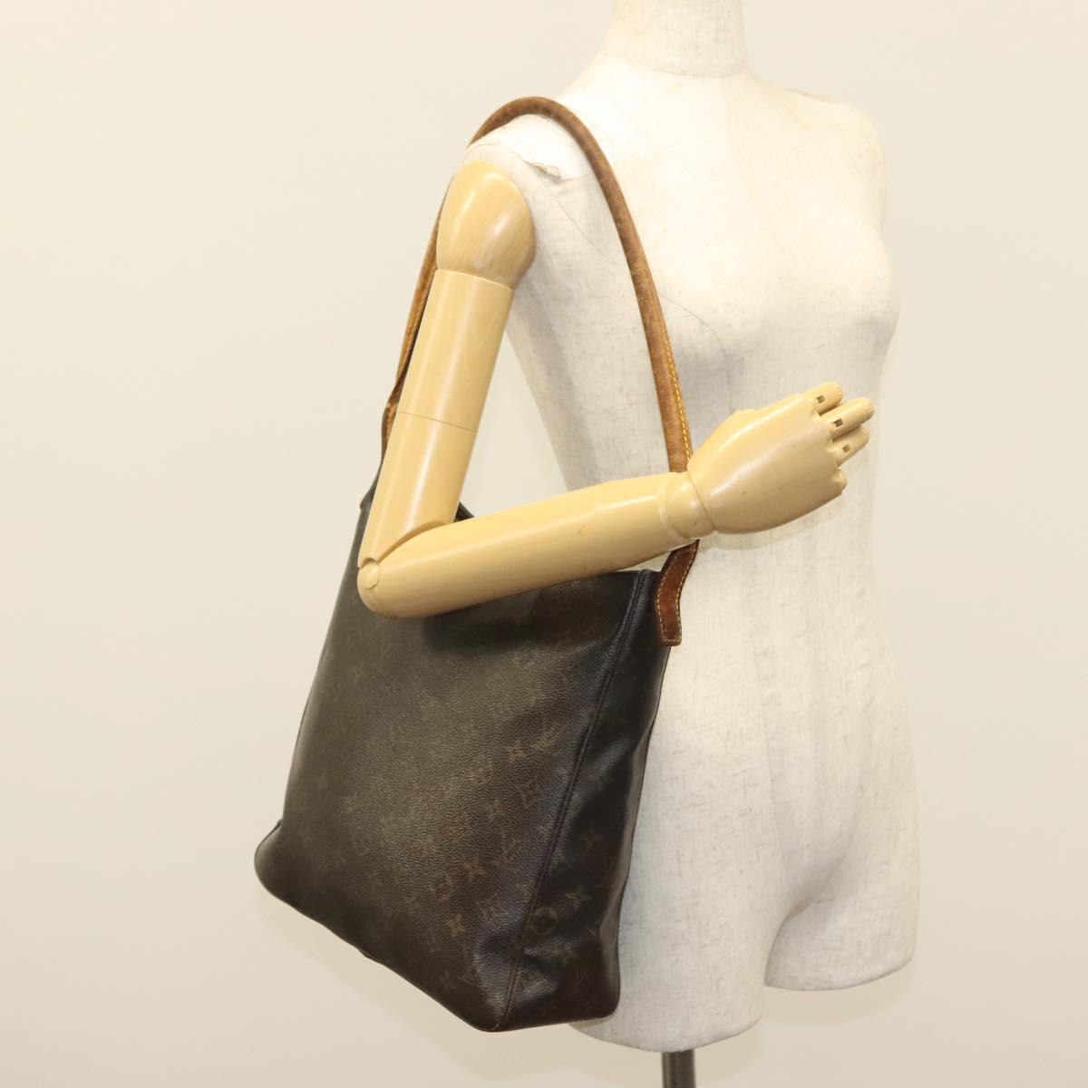 LOUIS VUITTON Monogram Looping GM Shoulder Bag M51145 LV Auth BA4448