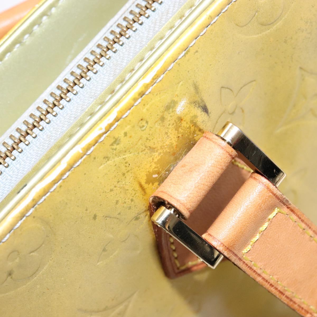 LOUIS VUITTON Monogram Vernis Houston Hand Bag Gris M91053 LV Auth BA4451