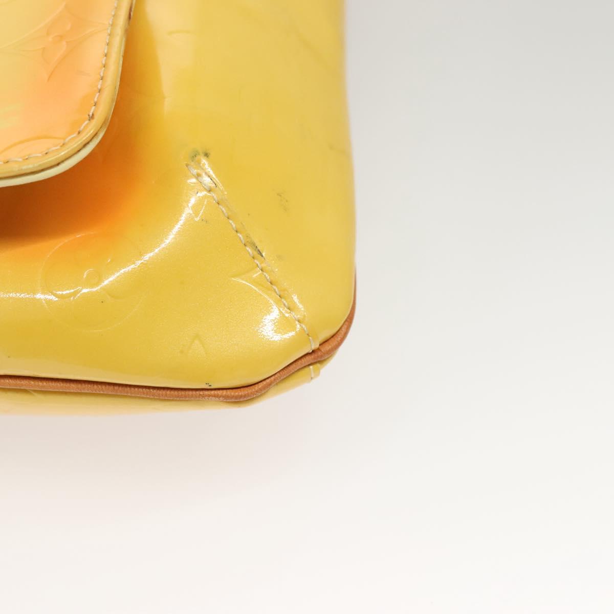 LOUIS VUITTON Monogram Vernis Thompson Street Bag Yellow M91071 LV Auth BA4453