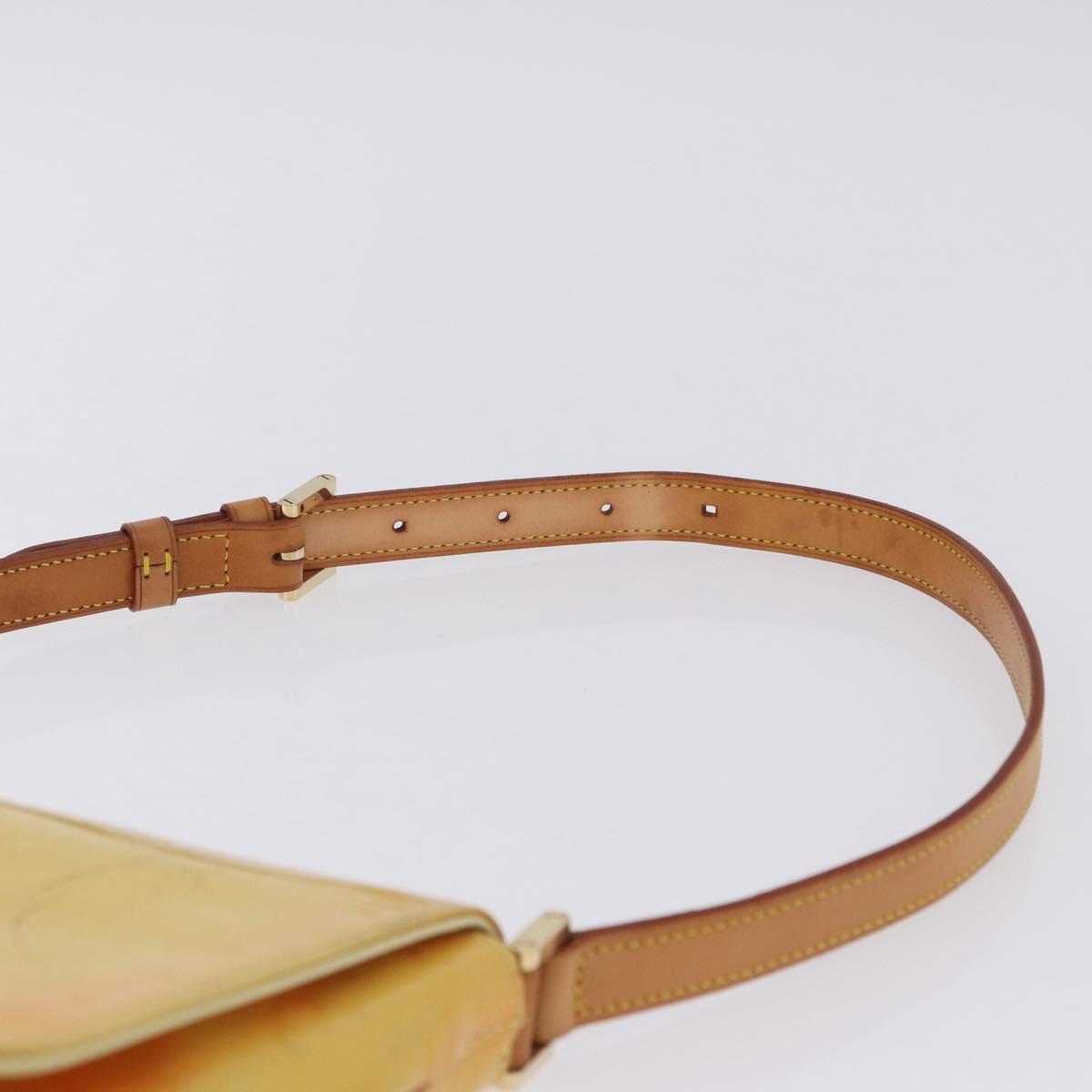 LOUIS VUITTON Monogram Vernis Thompson Street Bag Yellow M91071 LV Auth BA4453