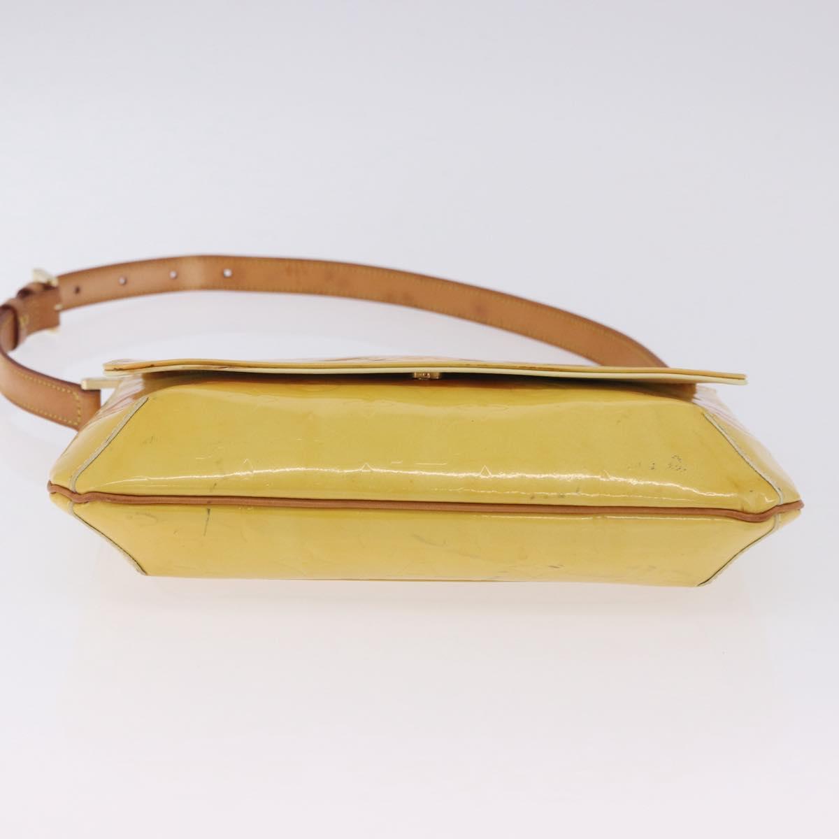 LOUIS VUITTON Monogram Vernis Thompson Street Bag Yellow M91071 LV Auth BA4453