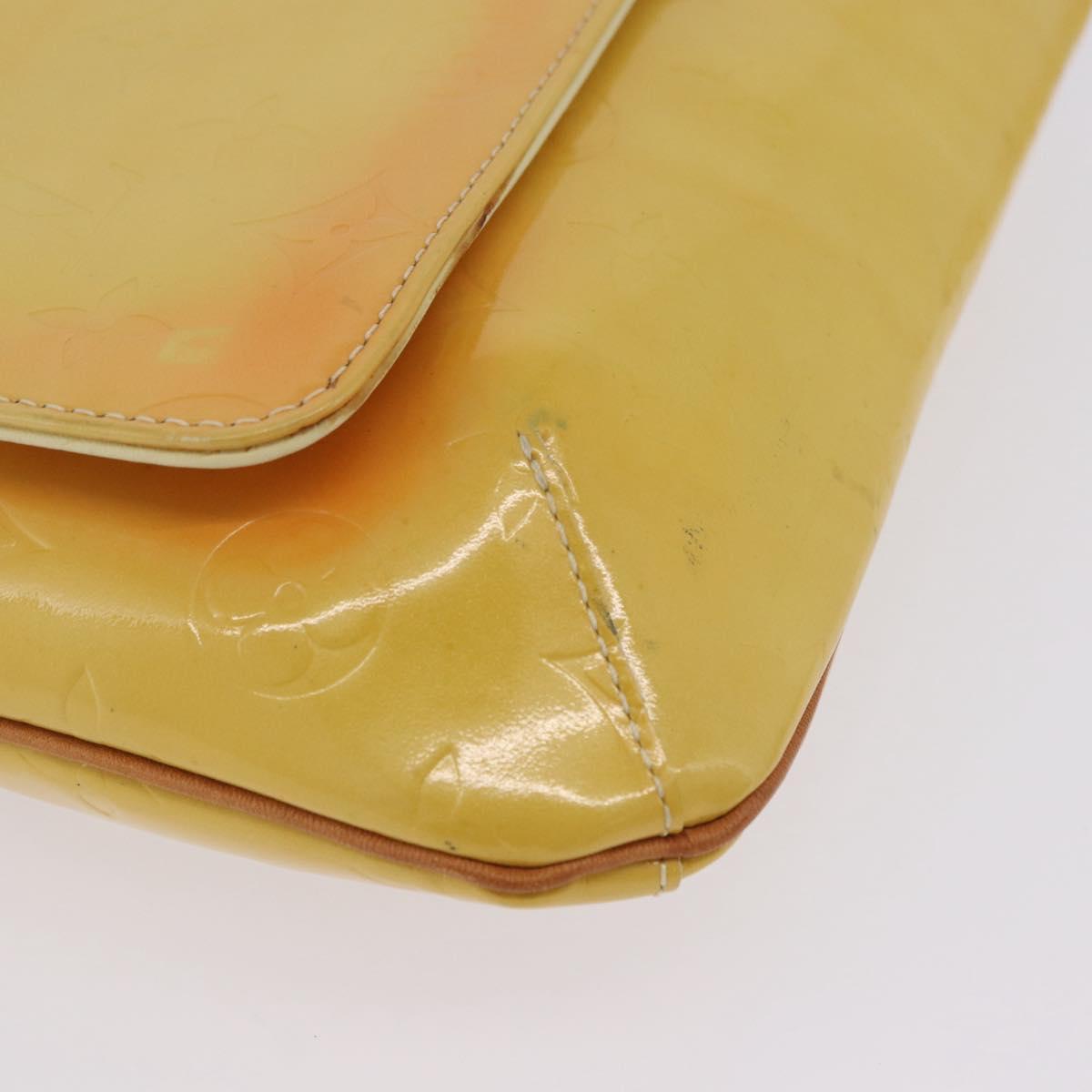LOUIS VUITTON Monogram Vernis Thompson Street Bag Yellow M91071 LV Auth BA4453