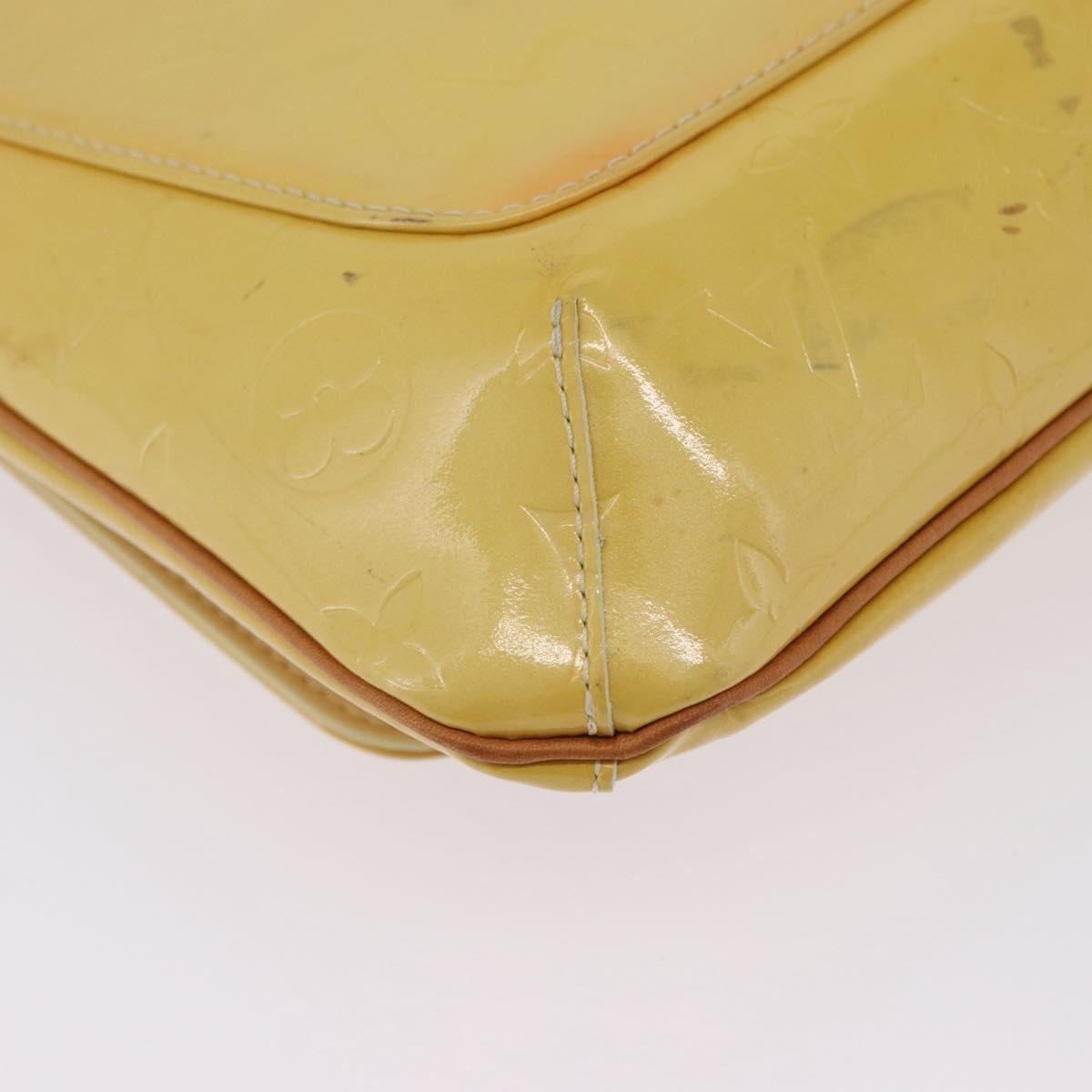 LOUIS VUITTON Monogram Vernis Thompson Street Bag Yellow M91071 LV Auth BA4453