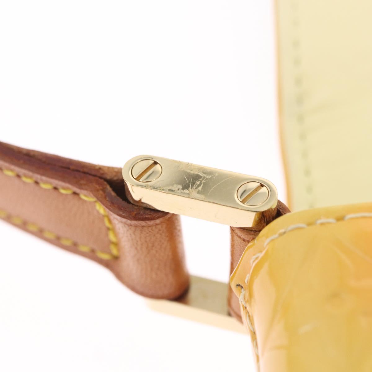 LOUIS VUITTON Monogram Vernis Thompson Street Bag Yellow M91071 LV Auth BA4453