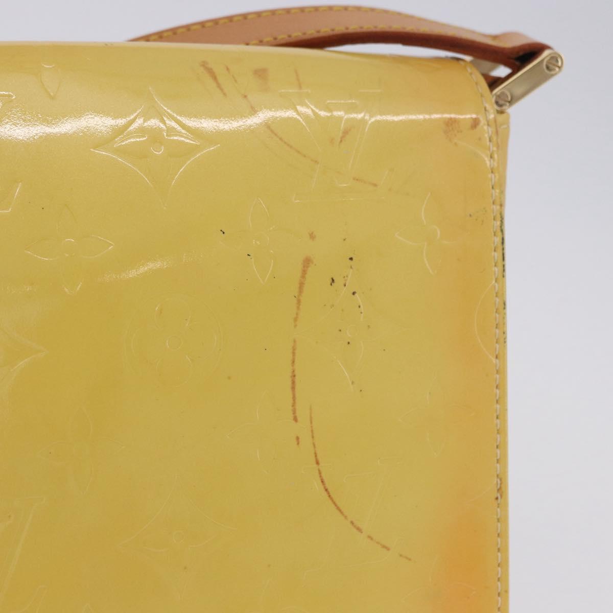 LOUIS VUITTON Monogram Vernis Thompson Street Bag Yellow M91071 LV Auth BA4453