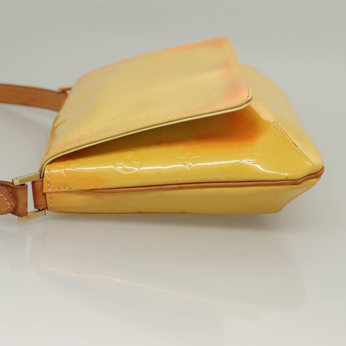 LOUIS VUITTON Monogram Vernis Thompson Street Bag Yellow M91071 LV Auth BA4453