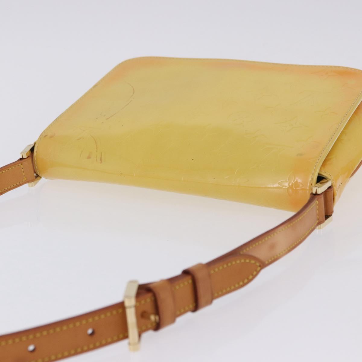 LOUIS VUITTON Monogram Vernis Thompson Street Bag Yellow M91071 LV Auth BA4453