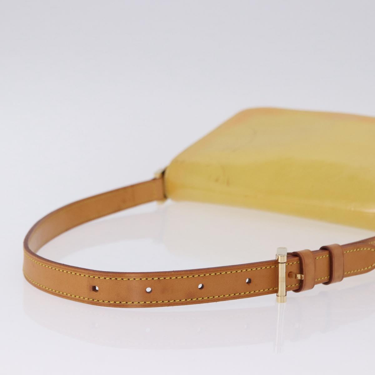 LOUIS VUITTON Monogram Vernis Thompson Street Bag Yellow M91071 LV Auth BA4453